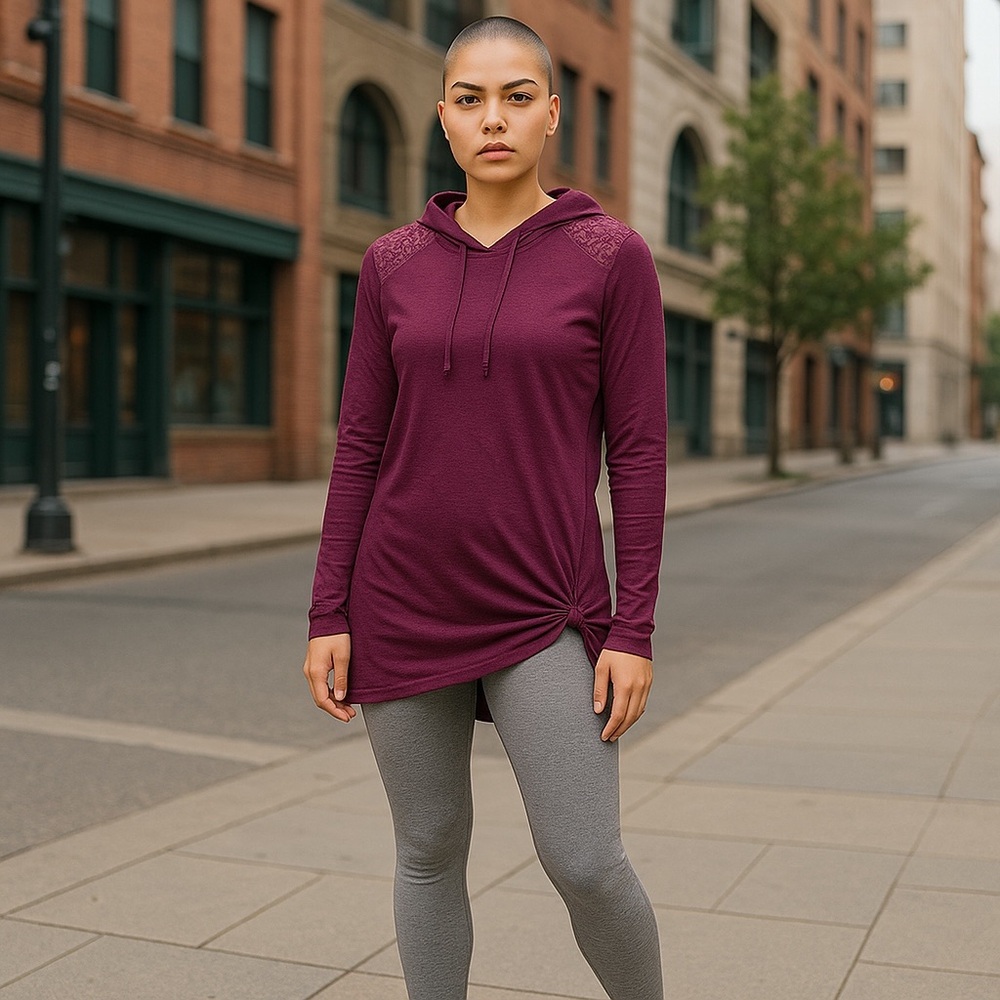 St. John's Bay Deep Purple Active Hoodie